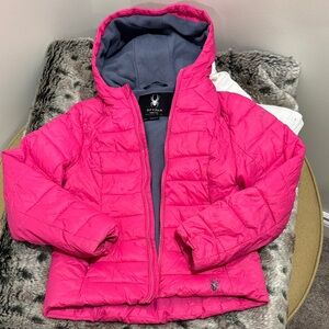 Spyder Kids Vibrant Pink Puffer Jacket
